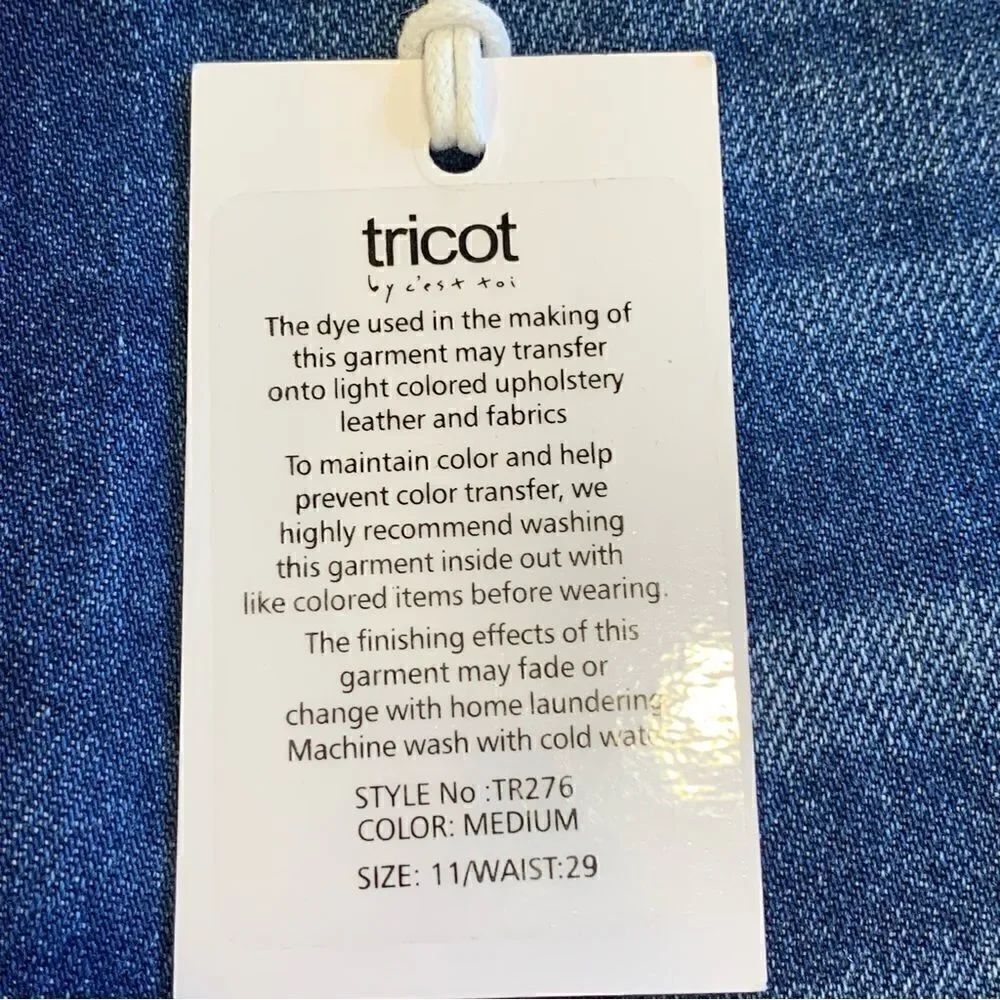 Tricot High Rise Mom Jean Distressed Size 29 - Picture 7 of 11